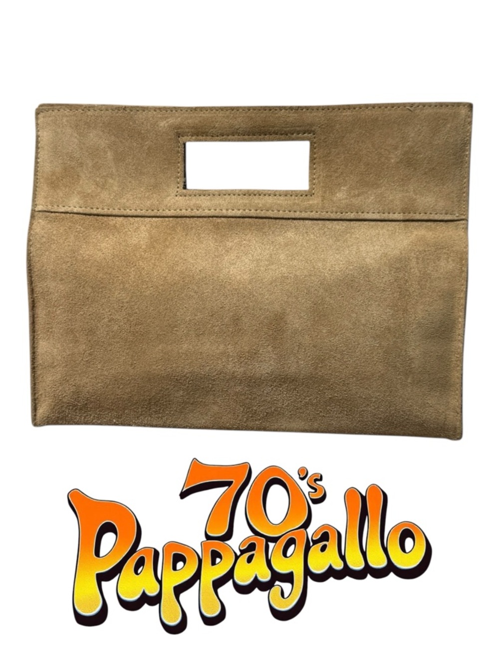 Vintage Pappagallo Tan Suede Bag Minimalist